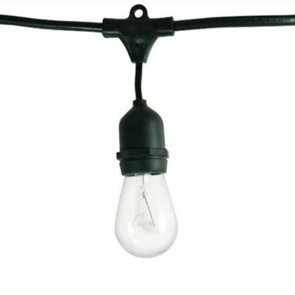 NWT Bulbrite 48’ Black String w/ S14 Bulbs
